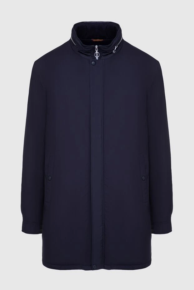 Seraphin мужские куртка из нейлона и натуральной кожи синяя мужская купить с ценами и фото 154034 - фото 1