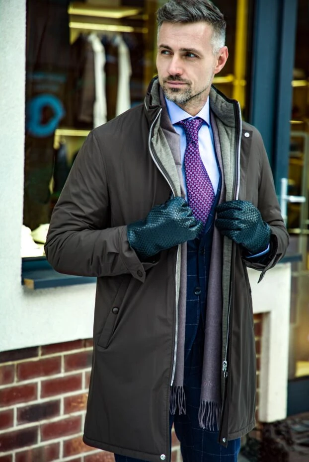 Seraphin brown nylon jacket for men 154049 - photo 2