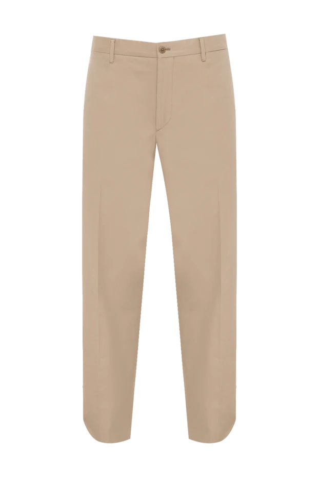 Zilli мужские брюки из хлопка бежевые мужские купить с ценами и фото 154054 - фото 1