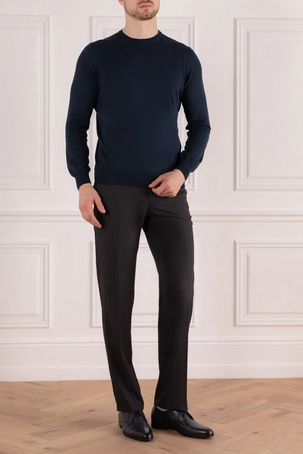 Zilli man men's gray wool trousers buy with prices and photos 154058 - photo 2