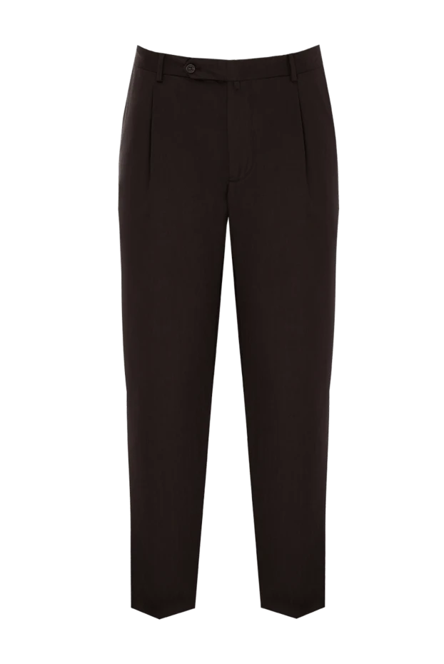 Zilli мужские брюки из шерсти коричневые мужские купить с ценами и фото 154063 - фото 1