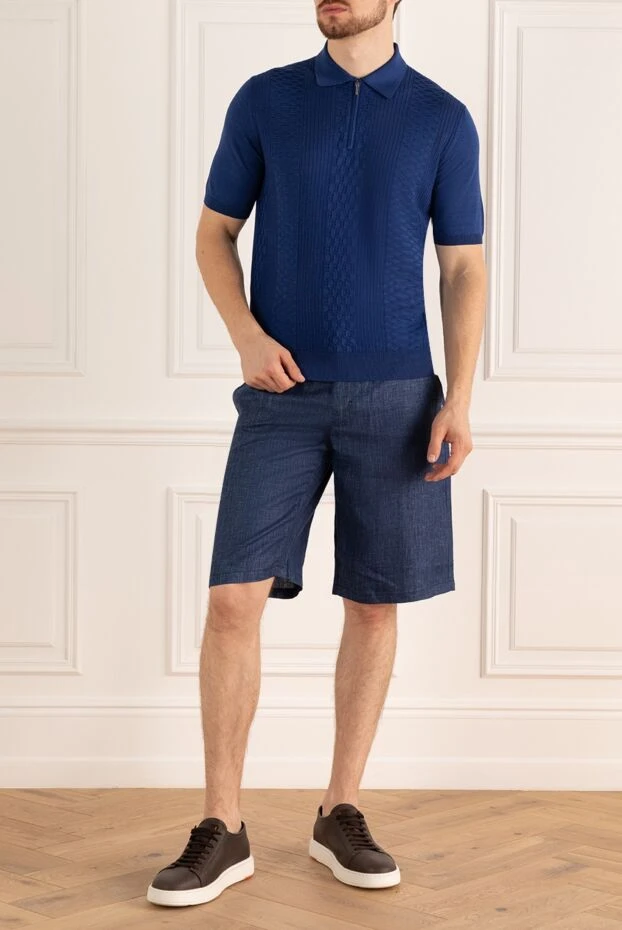 Zilli man blue linen shorts for men 154072 - photo 2