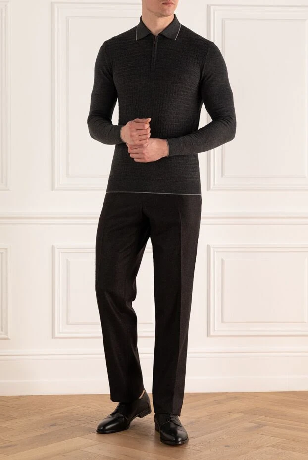 Zilli мужские брюки из кашемира коричневые мужские купить с ценами и фото 154074 - фото 2
