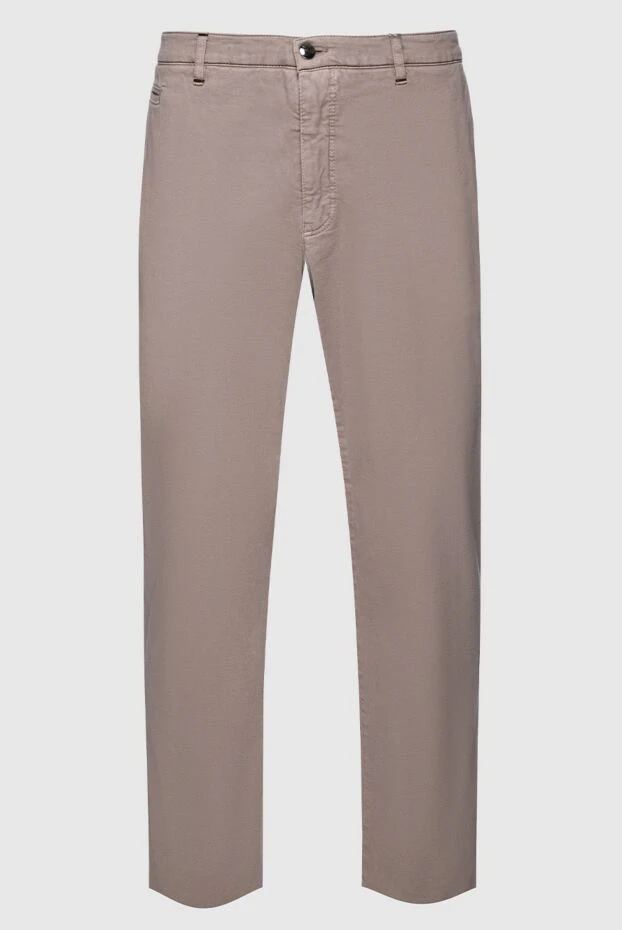 Zilli мужские брюки из хлопка и кашемира коричневые мужские купить с ценами и фото 154075 - фото 1