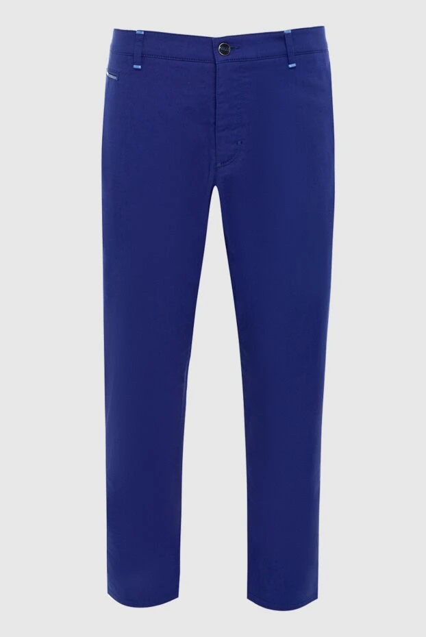 Zilli мужские брюки из хлопка синие мужские купить с ценами и фото 154076 - фото 1