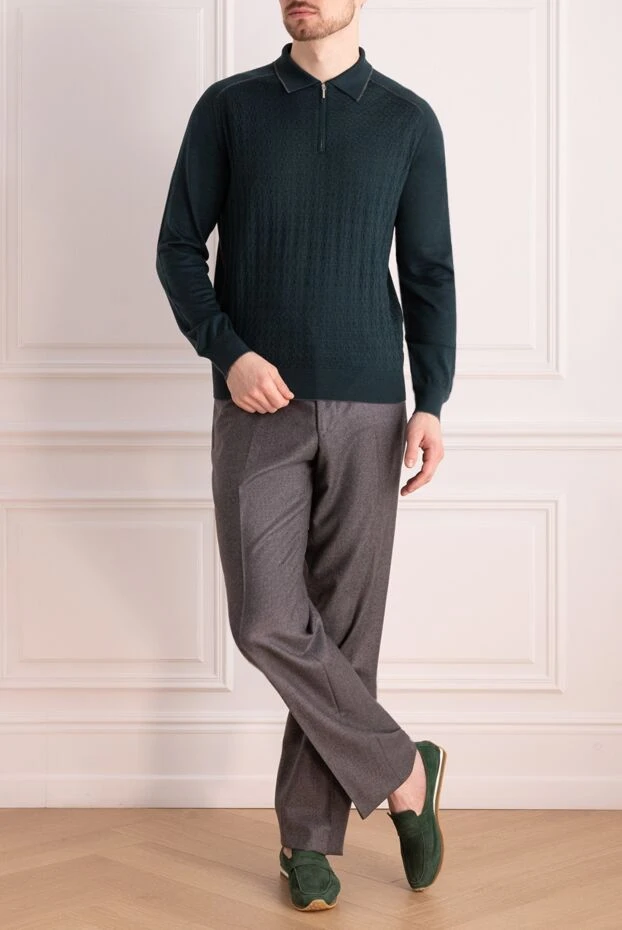 Zilli man men's gray cashmere trousers buy with prices and photos 154077 - photo 2