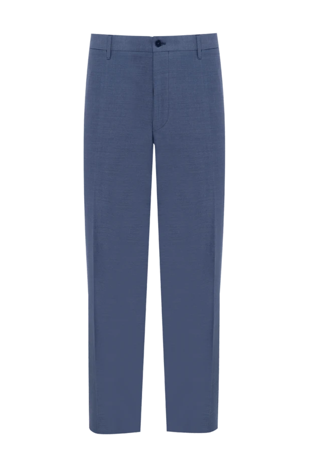 Zilli man men's blue wool and silk trousers 154080 - photo 1