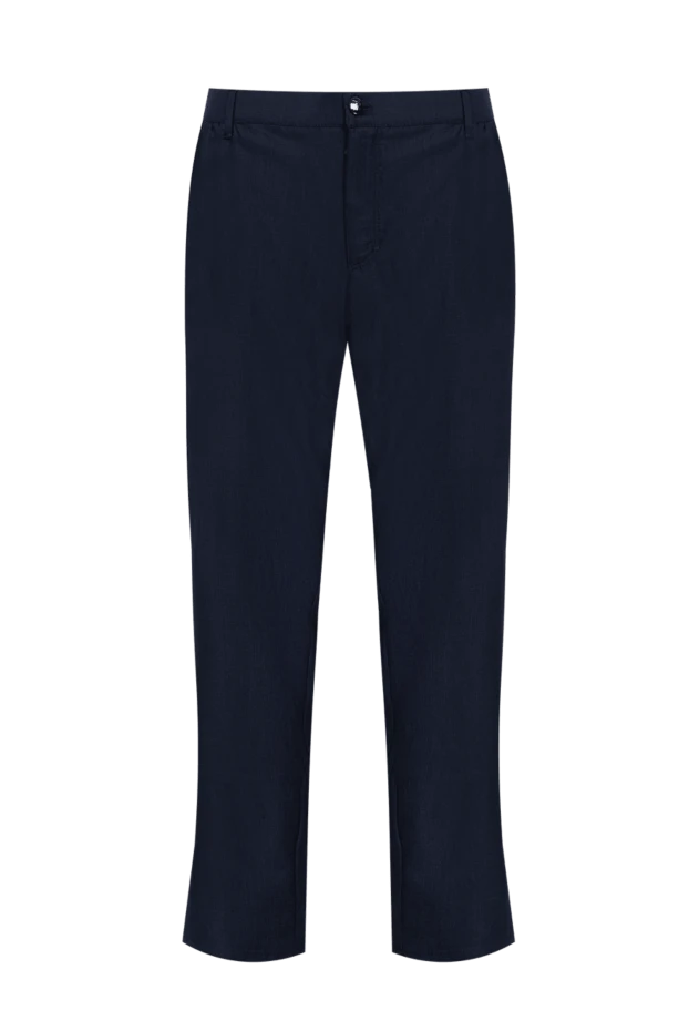 Zilli мужские брюки из шерсти и кашемира синие мужские купить с ценами и фото 154082 - фото 1