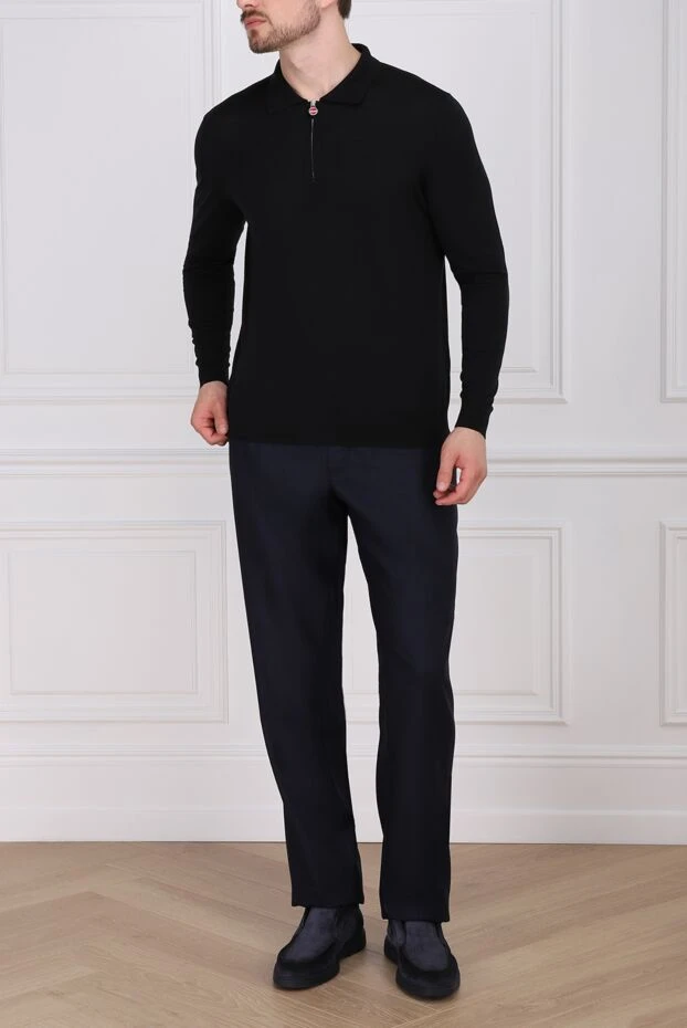 Zilli man men's blue wool and cashmere trousers buy with prices and photos 154082 - photo 2