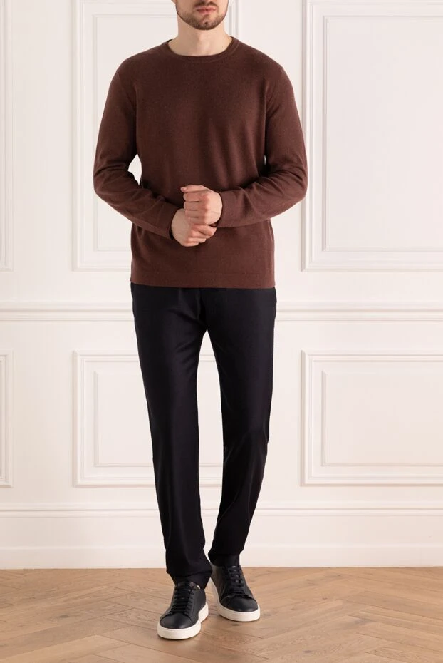 Zilli man men's blue cotton and cashmere trousers buy with prices and photos 154083 - photo 2