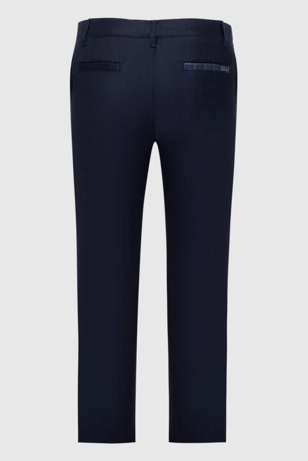 Zilli man men's blue cotton and cashmere trousers buy with prices and photos 154083 - photo 2