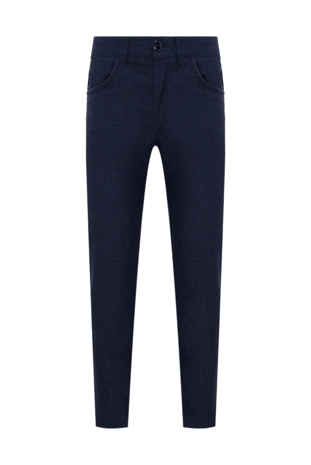 Zilli мужские брюки из шерсти синие мужские купить с ценами и фото 154086 - фото 1