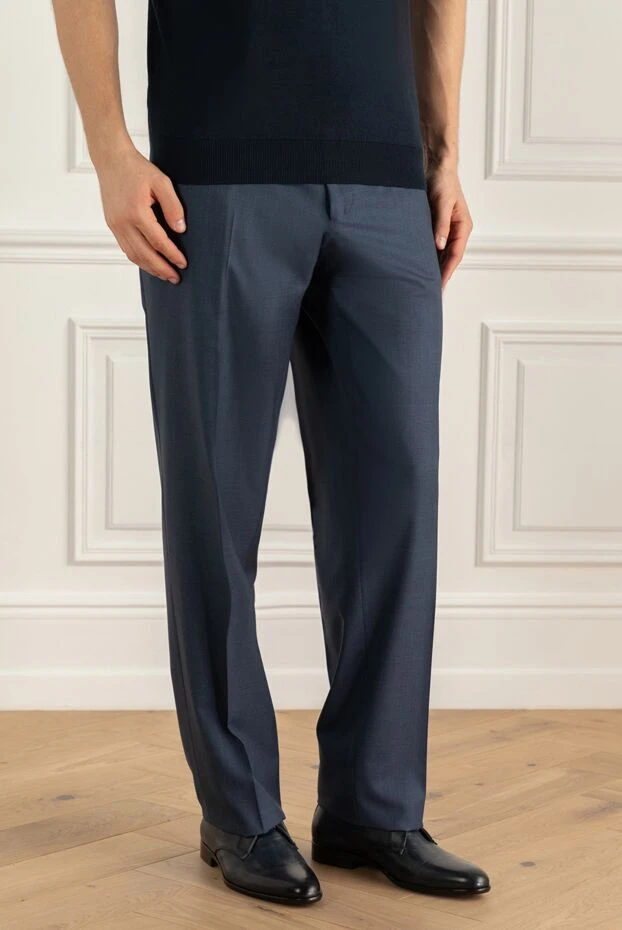 Zilli man black men's cotton and cashmere trousers 152863 - photo 3