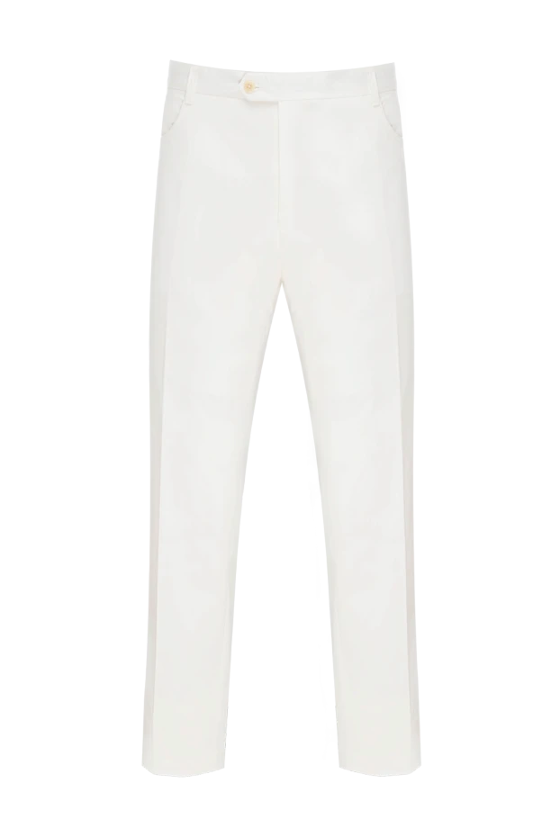 Zilli мужские брюки из хлопка белые мужские купить с ценами и фото 154108 - фото 1