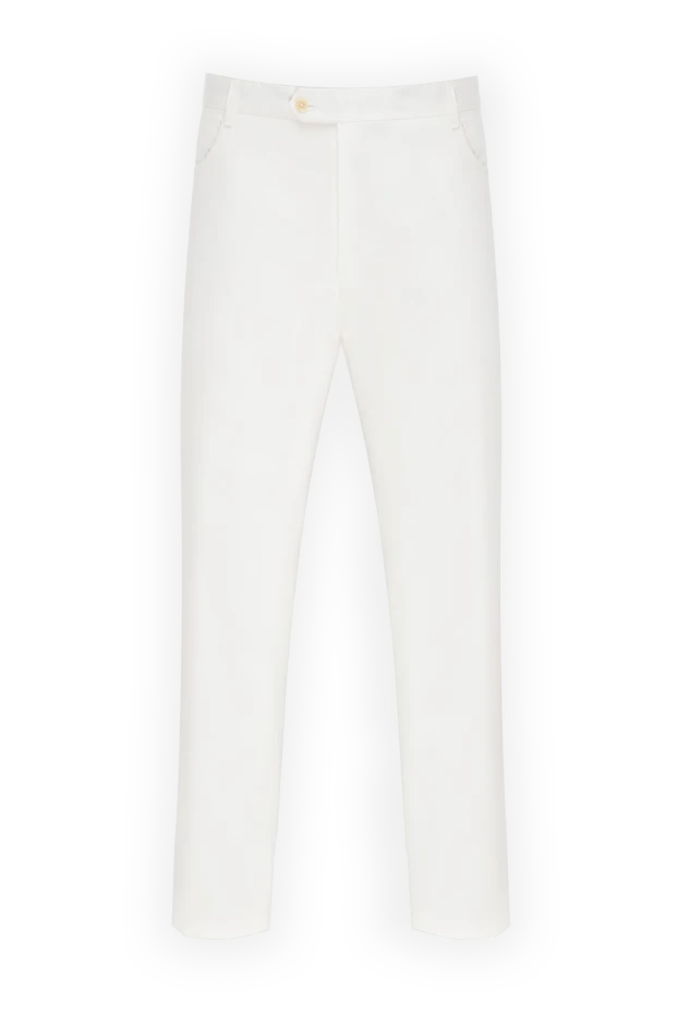 Zilli white cotton pants for men 154108 - photo 1