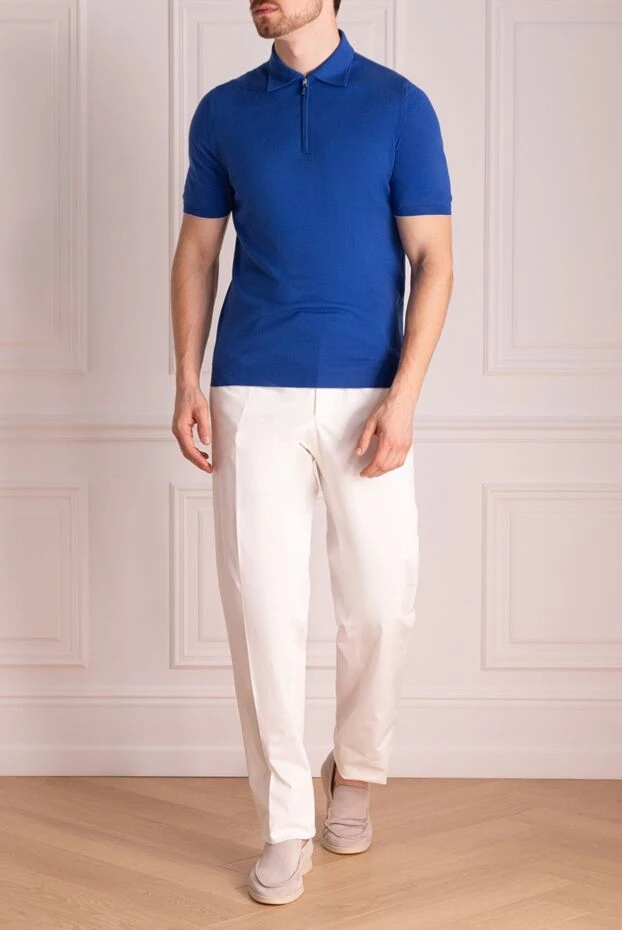 Zilli мужские брюки из хлопка белые мужские купить с ценами и фото 154108 - фото 2