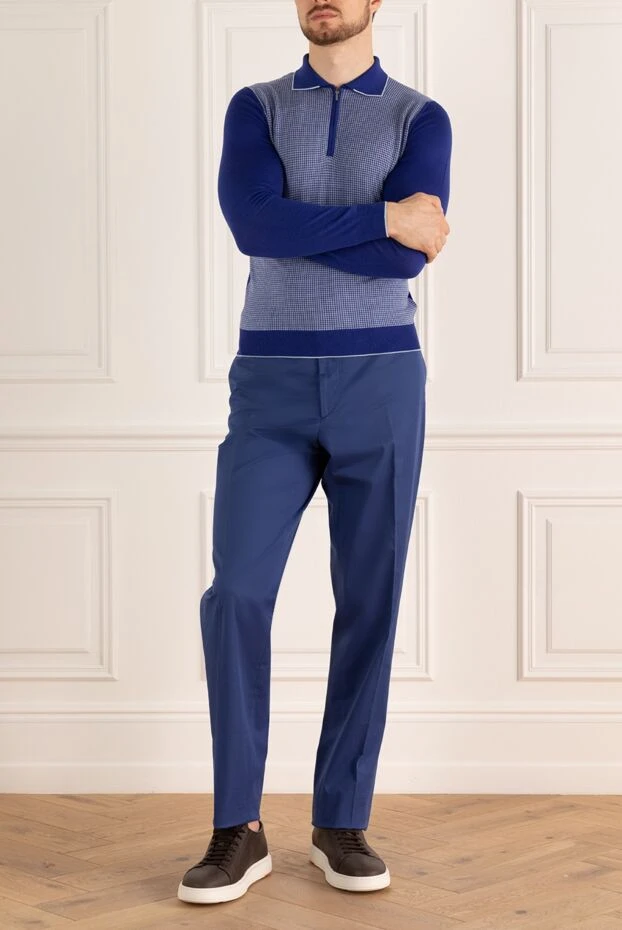 Zilli man blue cotton trousers for men buy with prices and photos 154115 - photo 2