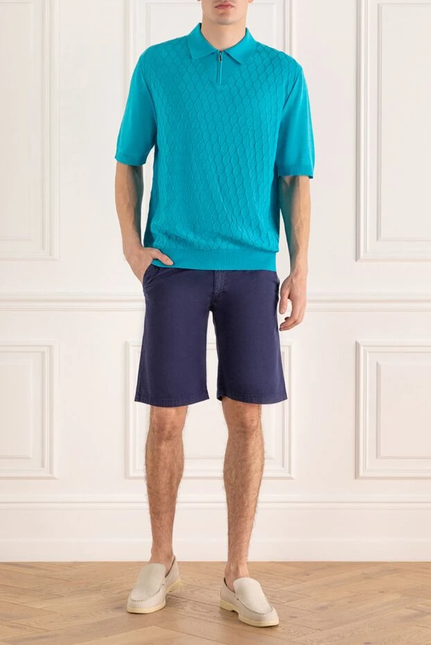 Zilli мужские шорты из хлопка синие мужские купить с ценами и фото 154161 - фото 2