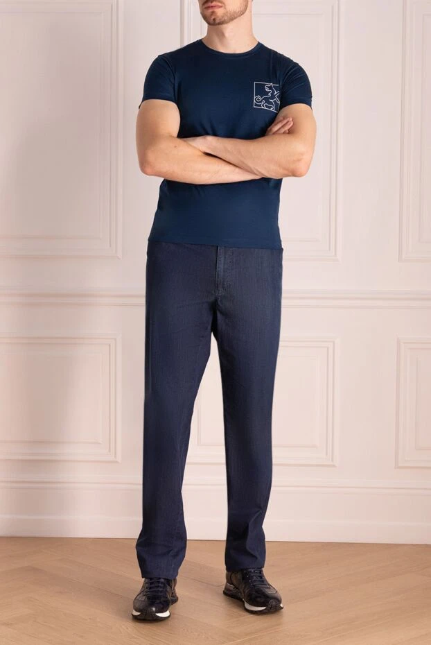 Zilli man blue cotton jeans for men buy with prices and photos 154168 - photo 2