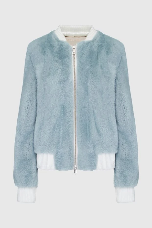 Antonio Arnesano woman blue fur bomber jacket for women 154201 - photo 1