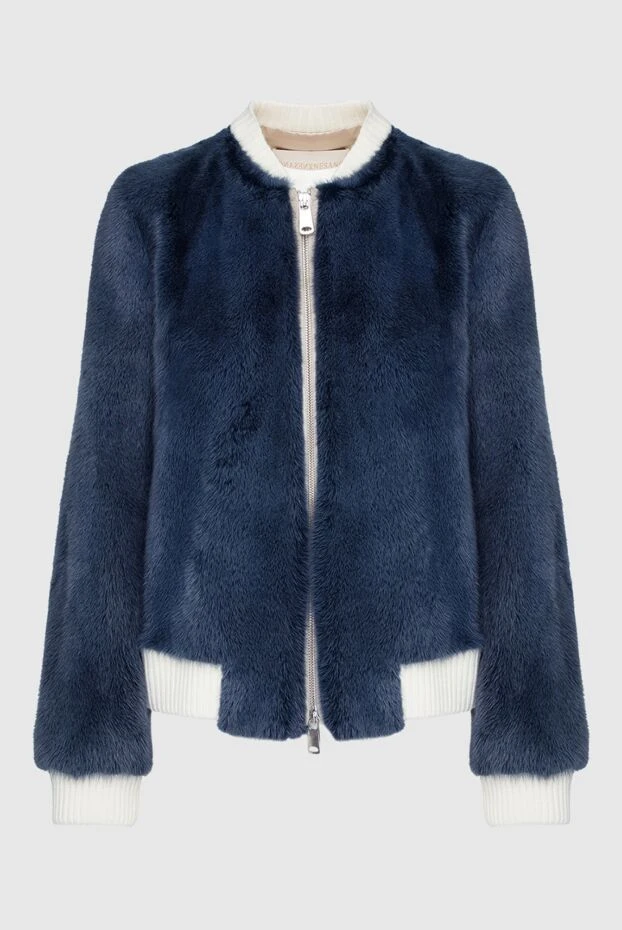 Antonio Arnesano woman blue fur bomber jacket for women buy with prices and photos 154202 - photo 1