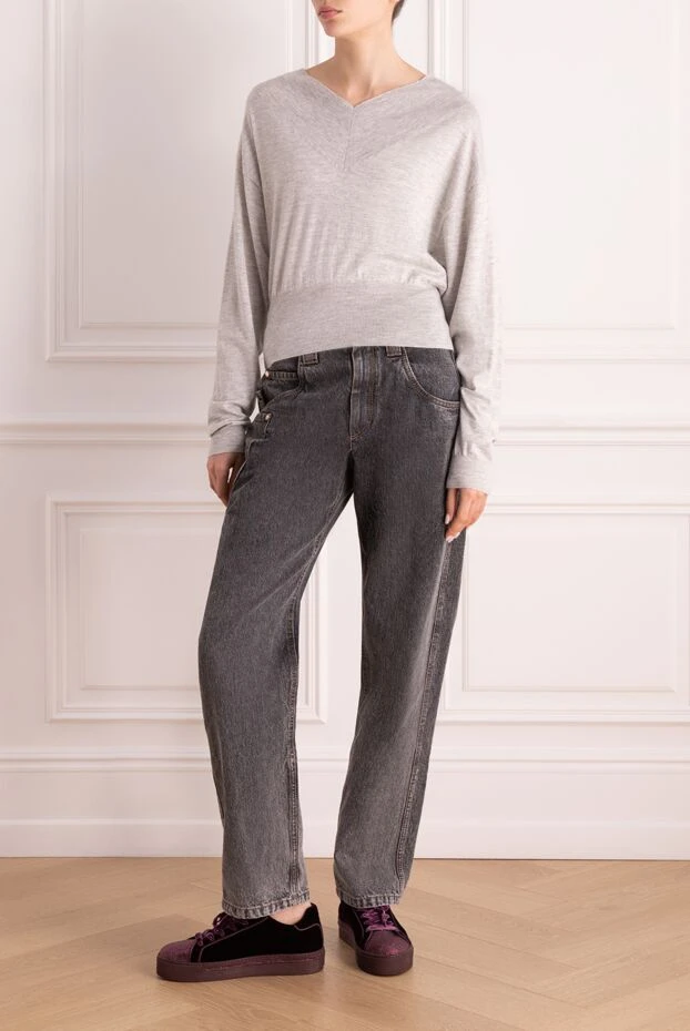 Brunello Cucinelli gray jumper for women 154224 - photo 2