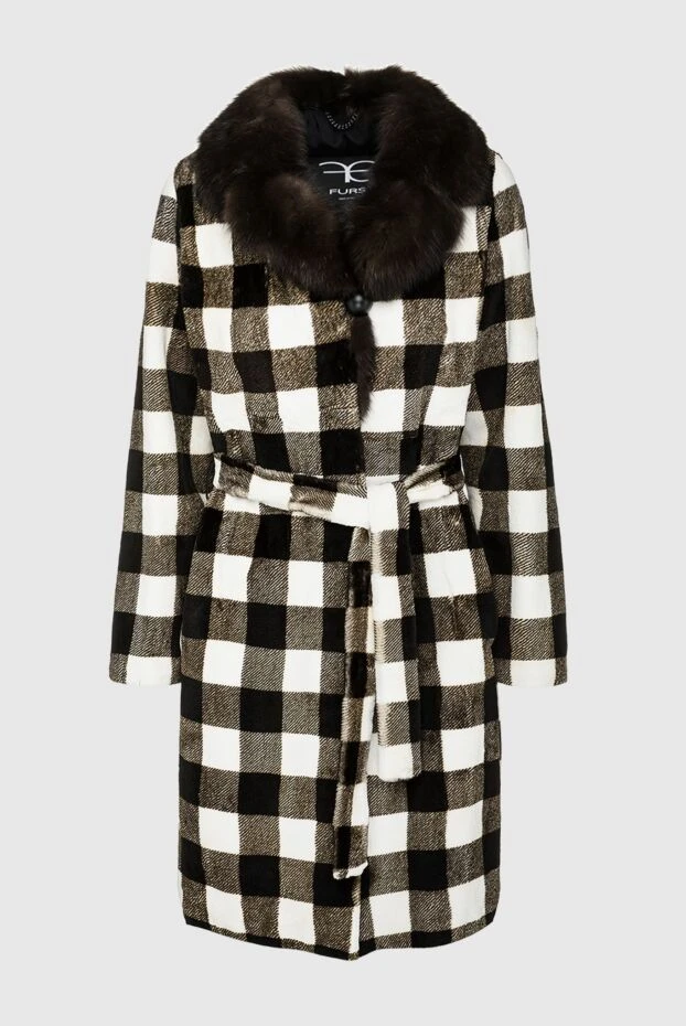 FG Furs жіночі пальто з хутра норки та соболя біле жіноче купити фото з цінами 154246 - фото 1