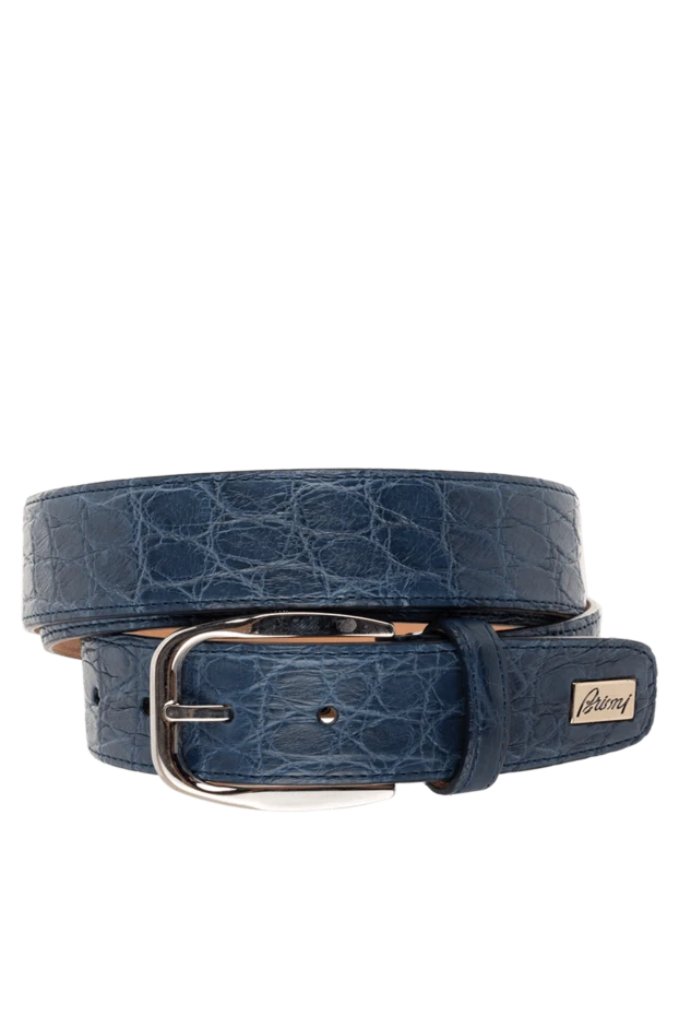 Brioni crocodile leather belt blue for men 154248 - photo 1