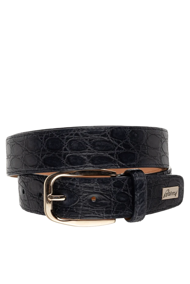 Brioni blue leather belt for men 154249 - photo 1