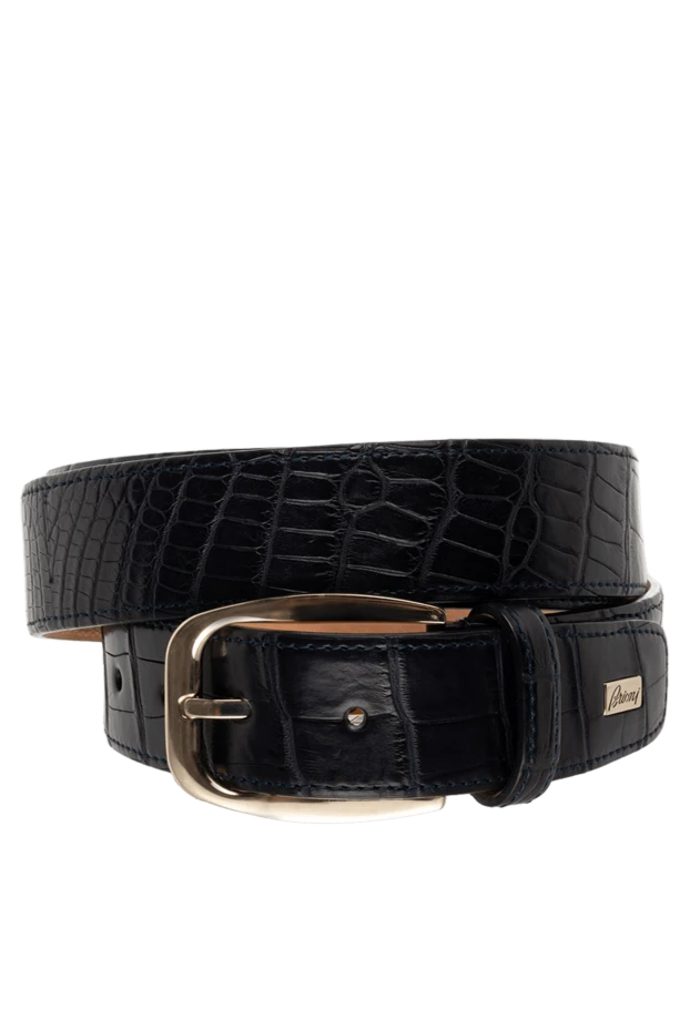 Brioni blue leather belt for men 154250 - photo 1