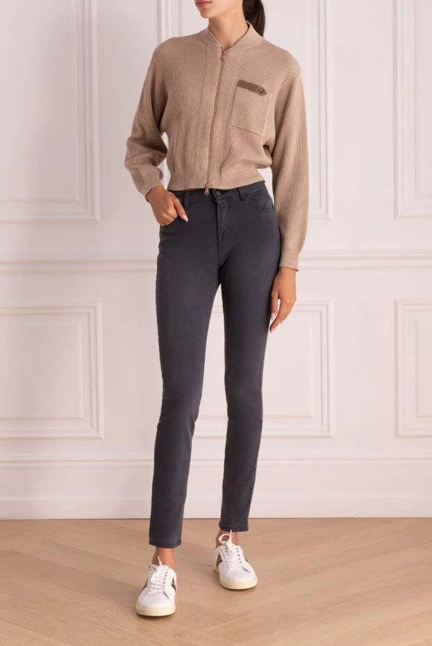 Jacob Cohen женские джинсы серые женские купить с ценами и фото 154296 - фото 2