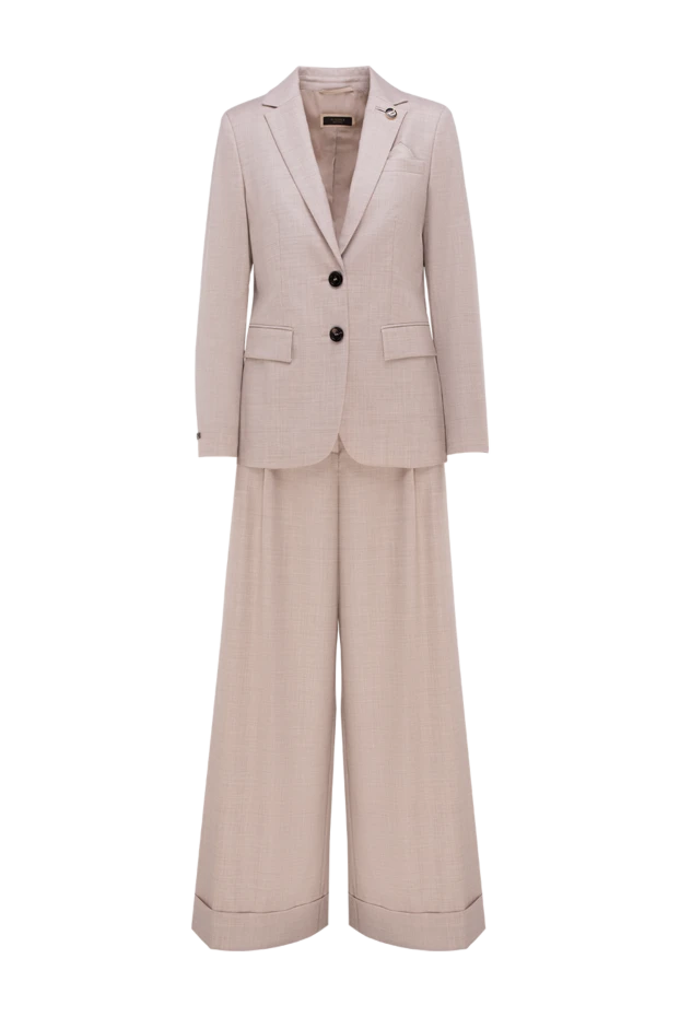 Peserico beige cotton and silk pantsuit for women 154307 - photo 1