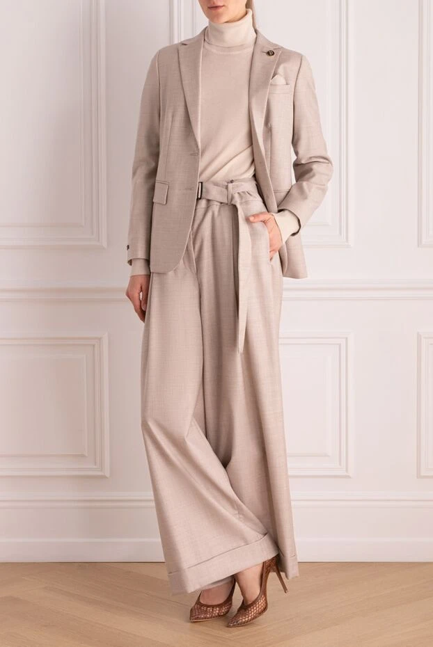 Peserico woman beige women's trouser suit made of cotton and silk buy with prices and photos 154307 - photo 2