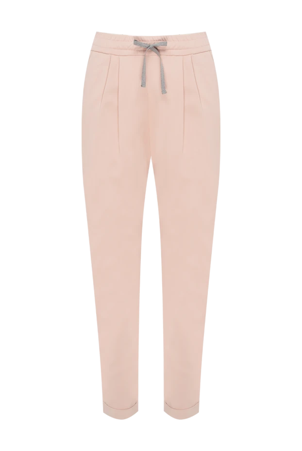 Rocco Ragni женские брюки из вискозы розовые женские купить с ценами и фото 154345 - фото 1