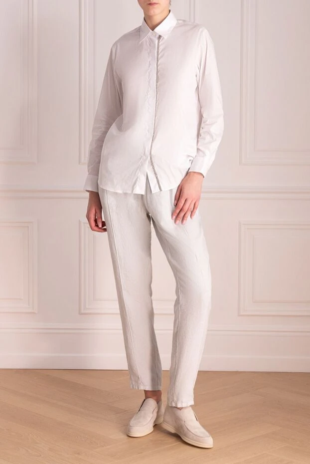 Rocco Ragni woman white cotton and polyamide blouse for women buy with prices and photos 154349 - photo 2