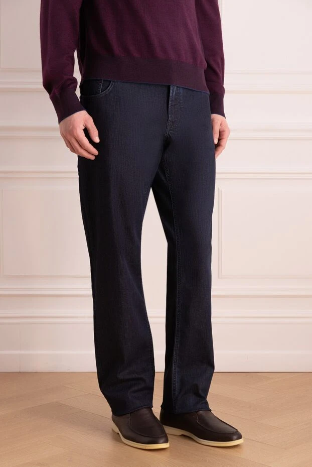 Stefano Ricci джинсы из хлопка синие мужские 154415 - фото 3