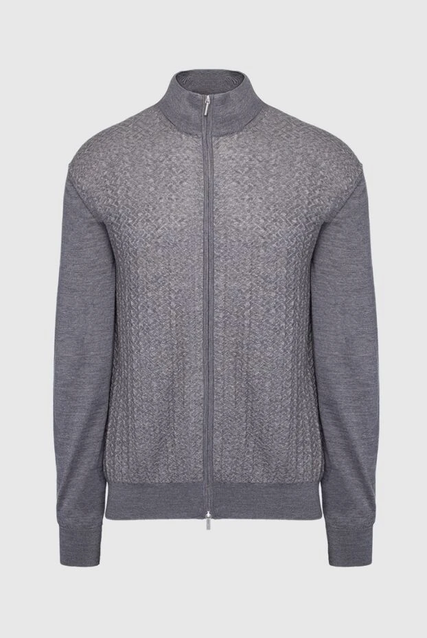 Cesare di Napoli man men's cardigan made of wool and silk, gray buy with prices and photos 154531 - photo 1
