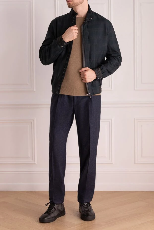 Torras мужские куртка из шерсти и натуральной кожи синяя мужская купить с ценами и фото 154544 - фото 2