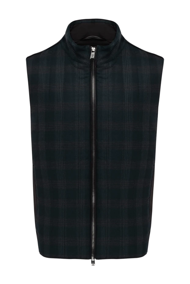 Torras blue polyamide and wool vest for men 154546 - photo 1