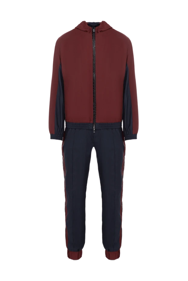 Torras men's sports suit made of burgundy polyester, silk and wool. 154548 - photo 1