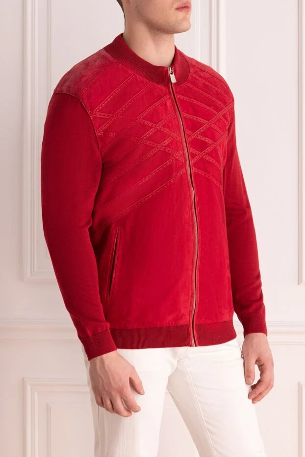 Torras red suede cardigan for men 195689 - photo 3