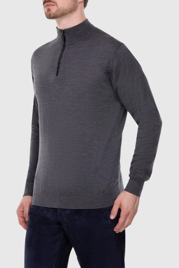 Torras man wool, silk and cashmere troyer gray for men 156505 - photo 3