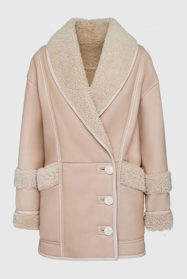 DROMe woman beige women's sheepskin coat made of natural fur buy with prices and photos 154586 - photo 1