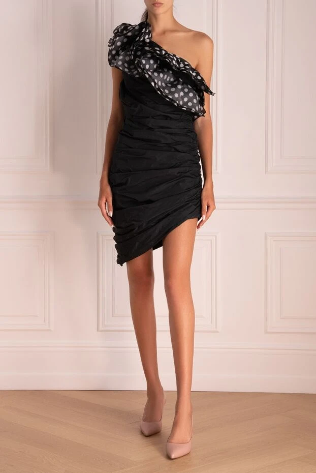 Giuseppe Di Morabito женские платье из полиэстера и шелка черное женское купить с ценами и фото 154593 - фото 2