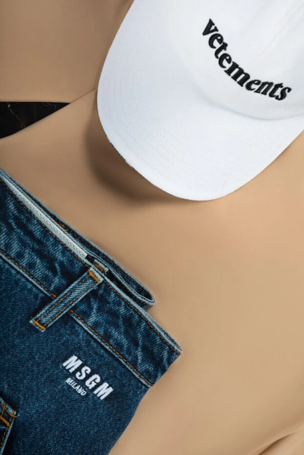 MSGM юбка миди из тёмного денима с вертикальными декоративными выточками 154609 - фото 3