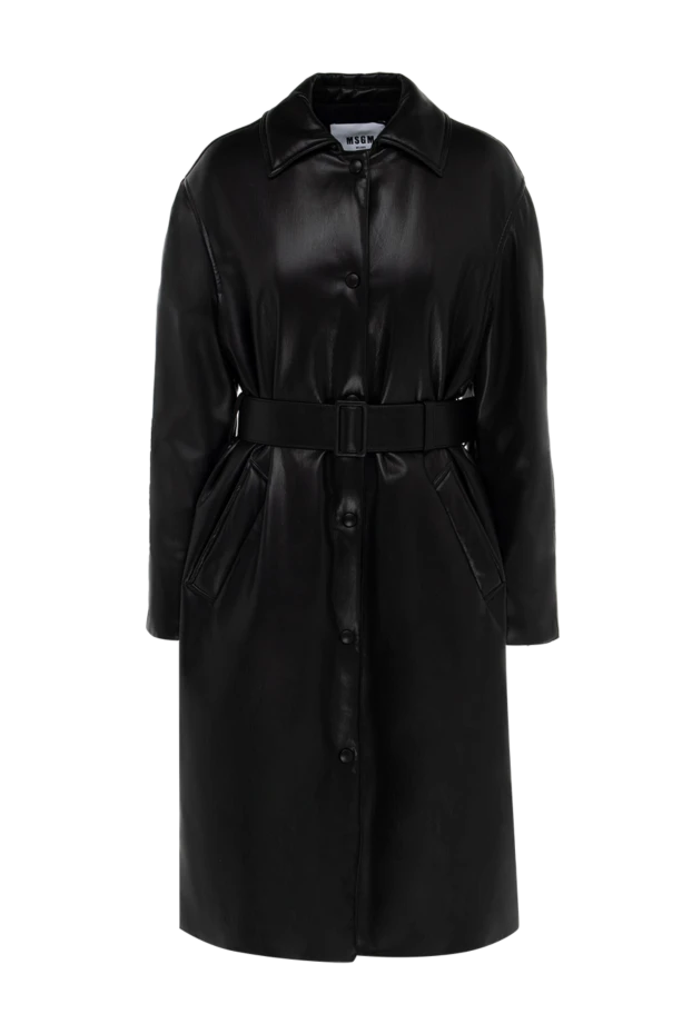 MSGM black polyester and polyurethane raincoat for women. 154619 - photo 1