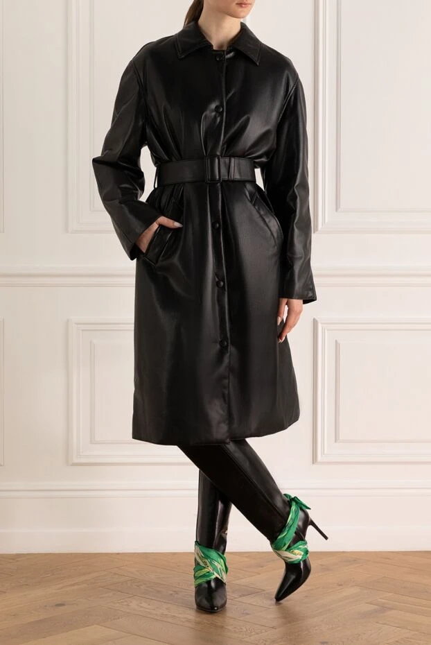 MSGM woman women's black polyester and polyurethane raincoat buy with prices and photos 154619 - photo 2