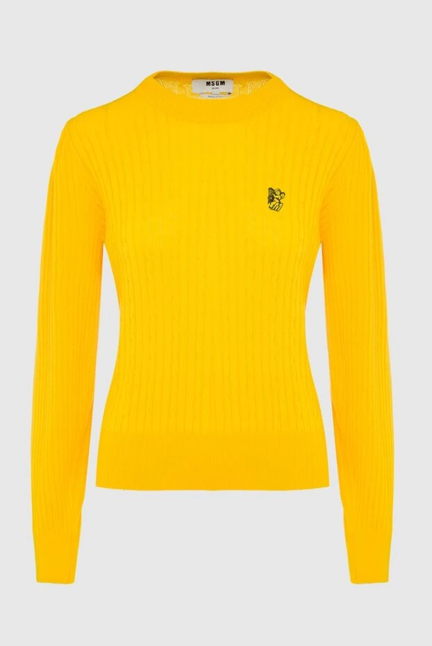 MSGM woman yellow wool and acrylic jumper for women 154631 - photo 1