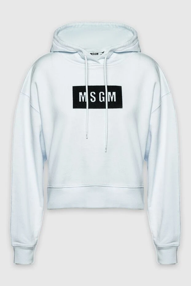 MSGM woman cotton hoodie white for women buy with prices and photos 154634 - photo 1