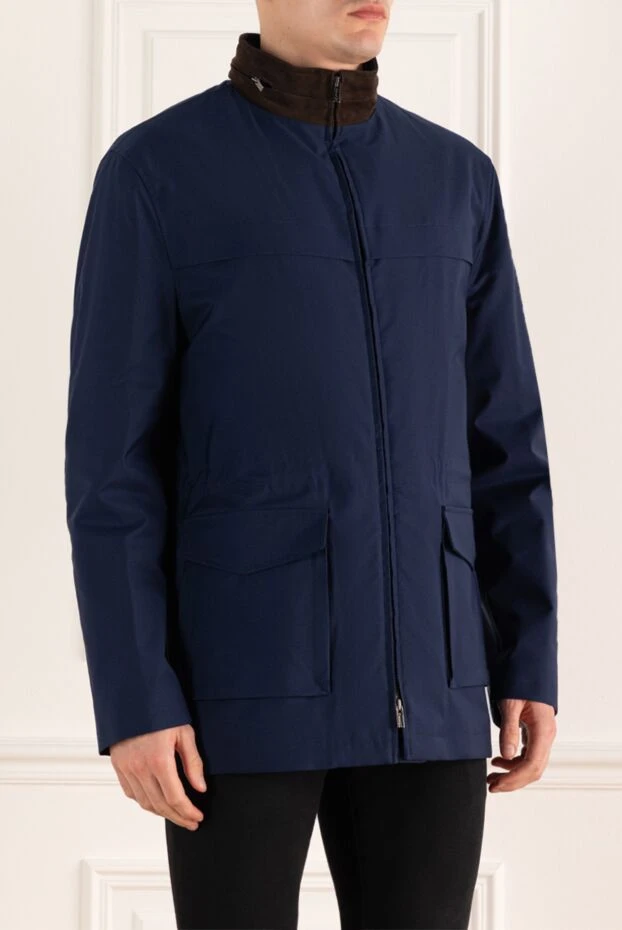 Moorer man down jacket men's wool and cashmere blue 147740 - photo 3